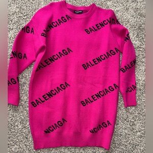 Balenciaga Fuchsia Crew Neck Sweater